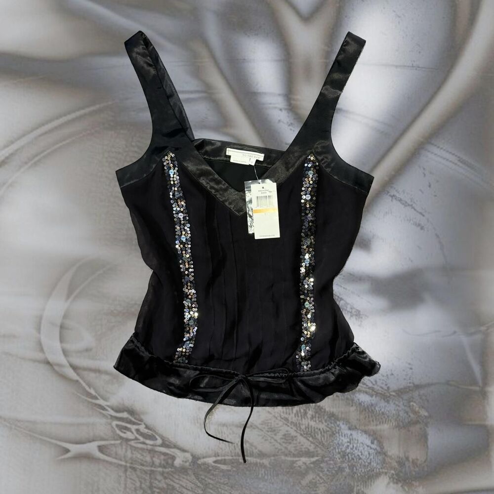 Max-studio Women's Black and Silver Vest